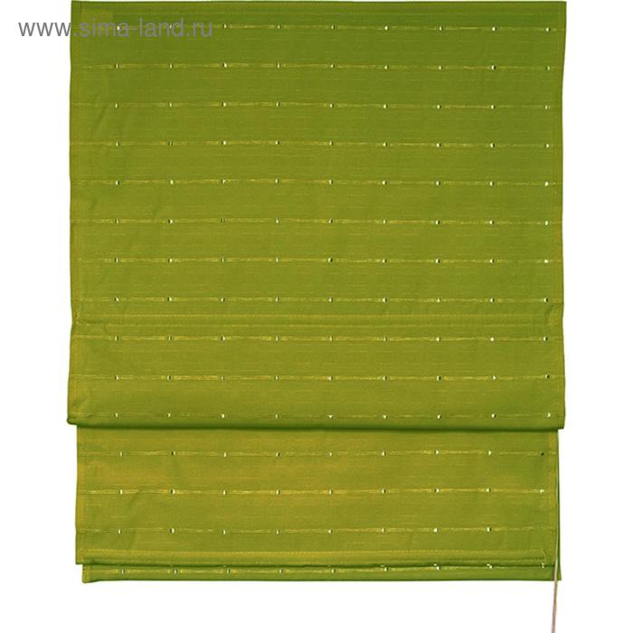 Римская штора «Терра», размер 160х160 см, цвет зелёный