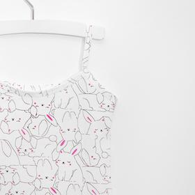 

Майка «Зайки» для девочки, цвет белый, рост 128 см
