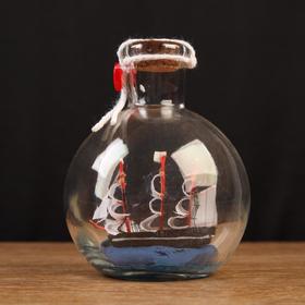 Корабль сувенирный, в бутылке, вертикальн. 11*8см