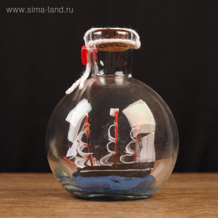 Корабль сувенирный Только вперёд, в бутылке, вертикальн. 11*8см