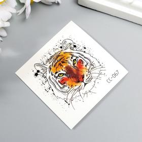 

Татуировка на тело цветная "Тигр" 6х6 см