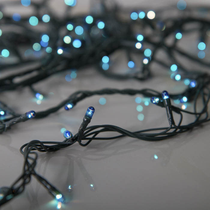 Гирлянда "Метраж" 5.5 м, Н.Т. 140 ламп, 220V, контр. 8 р, СИНИЙ