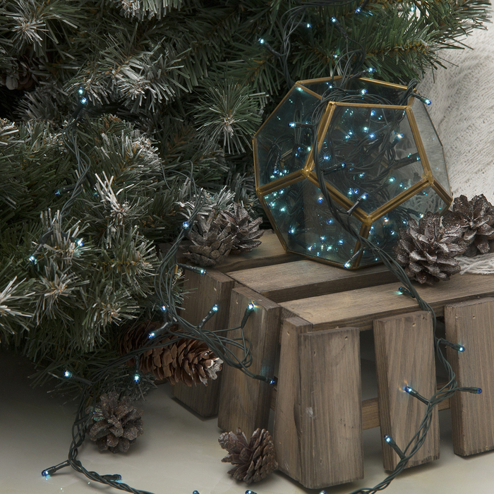 Гирлянда "Метраж" 5.5 м, Н.Т. 140 ламп, 220V, контр. 8 р, СИНИЙ