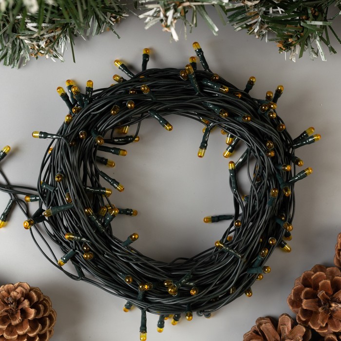 НИТЬ, 7 м, Н.Т. 180 ламп, 220V, 8 режимов, ЖЕЛТЫЙ