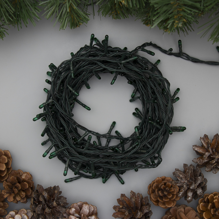 НИТЬ, 7 м, Н.Т. 180 ламп, 220V, 8 режимов, ЗЕЛЕНЫЙ