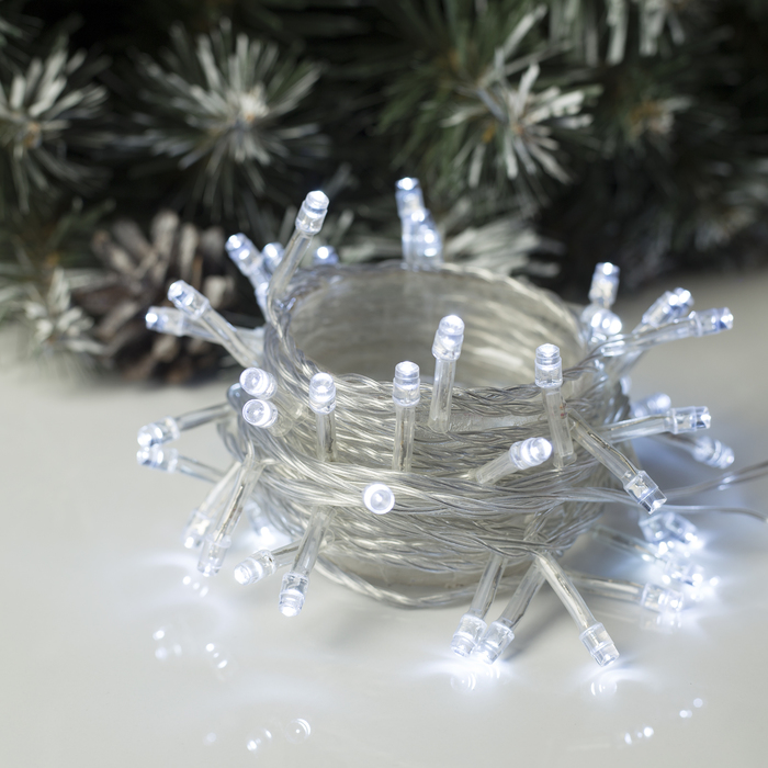 Гирлянда "Метраж" 5.2 м, Н.С. LED-50-220V, контр. 8 р. БЕЛЫЙ