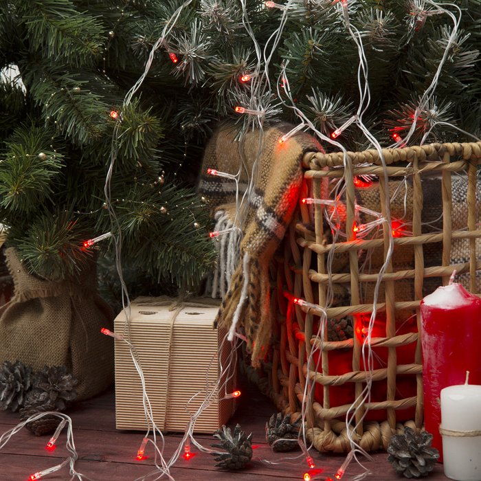 Гирлянда "Метраж" 5.2 м, Н.С. LED-50-220V, контр. 8 р. КРАСНЫЙ