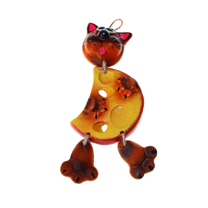 Сувенир "Кот висячий с сыром"