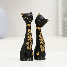 Фигура 'Love Коты' набор 2шт черные 4×4×11см Ош