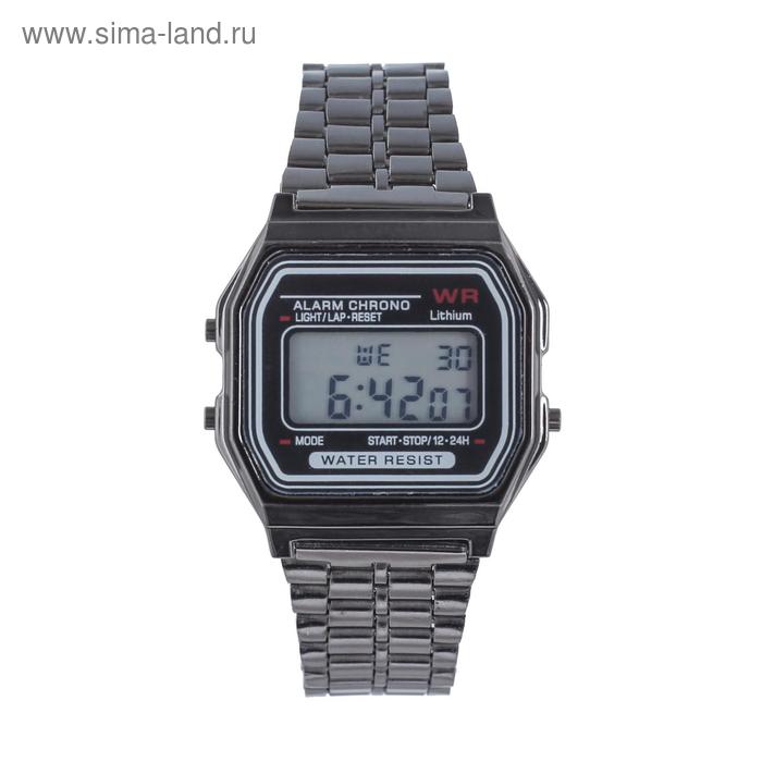 

Часы наручные мужские электронные, d=3.5 см, длина ремешка 21.5 см,