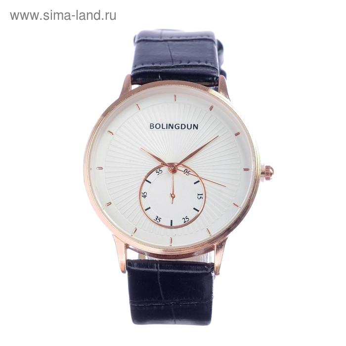 

Часы наручные Bolingdun 3446, d=4 см, экокожа, чёрные
