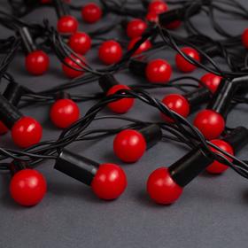 

Гирлянда "Нить" 10 м с насадками "Шарики 1.5 см", IP44, тёмная нить, 100 LED, свечение красное, 8 режимов, 220 В