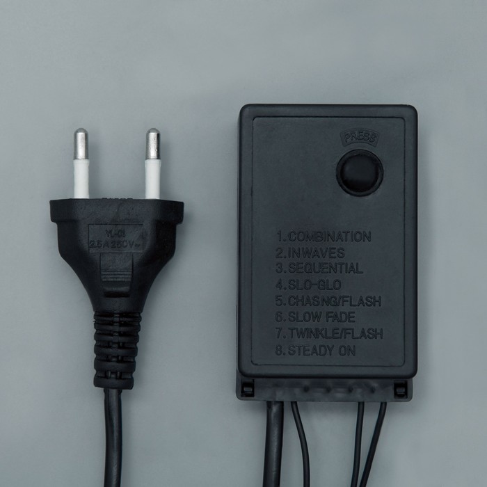 НИТЬ, улич. с насад. "Шарики d=1,5 см" 10 м, Н.Т. LED-100-220V контр. 8р. БЕЛЫЙ