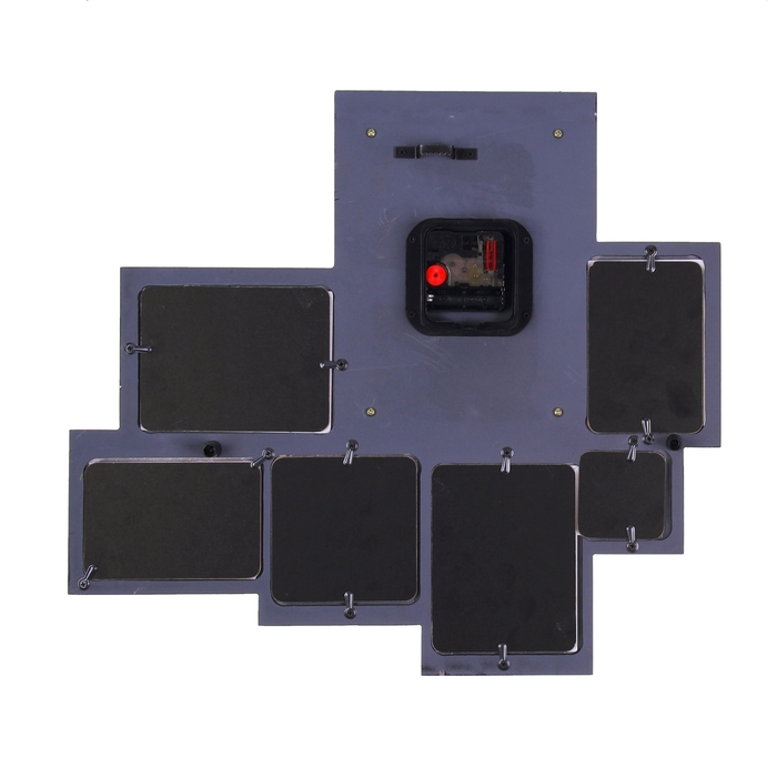 Часы настенные "Счастливый час", чёрные + 6 фоторамок от 10 × 10 см