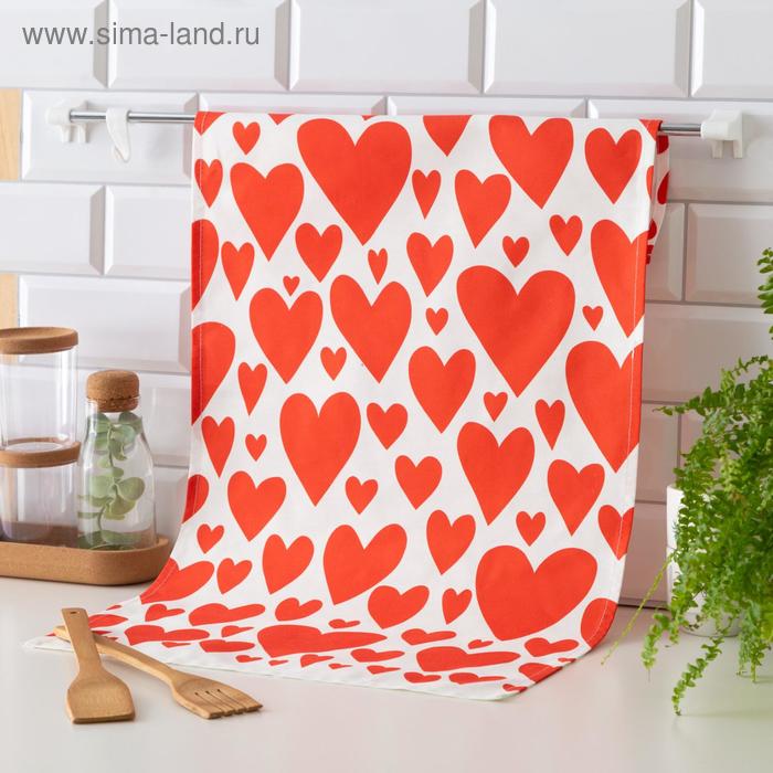 

Полотенце "Этель" Red hearts 40х73см, 100% хлопок, саржа 190 г/м2