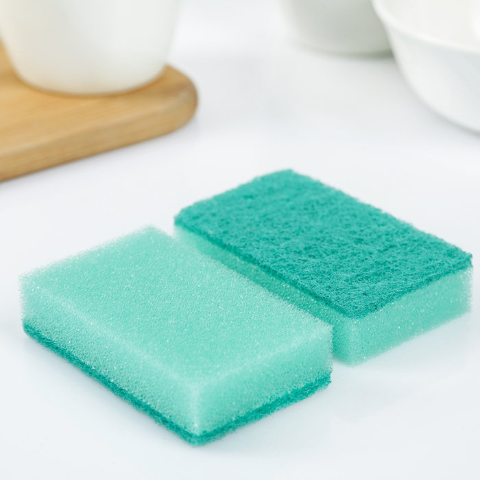 Набор губок бытовых 10 шт "Эконом" с чистящим слоем