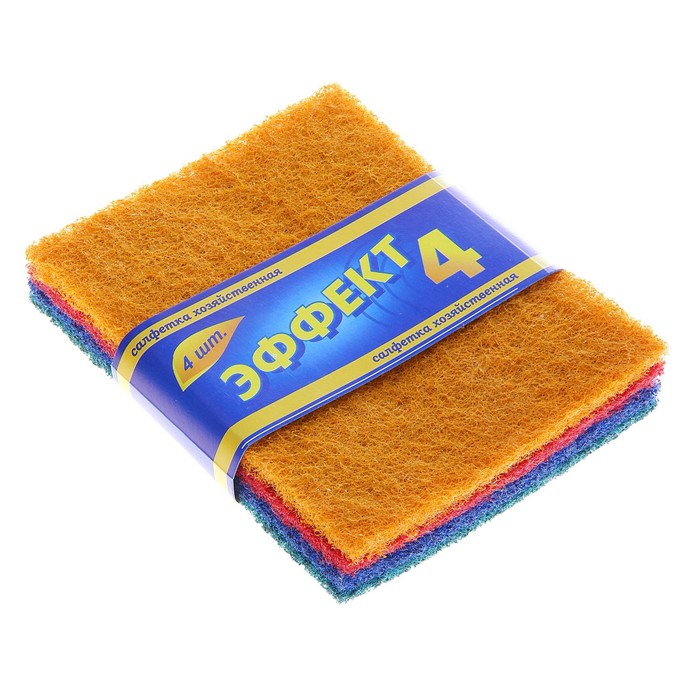 Набор салфеток бытовых 4 шт "Эффект"
