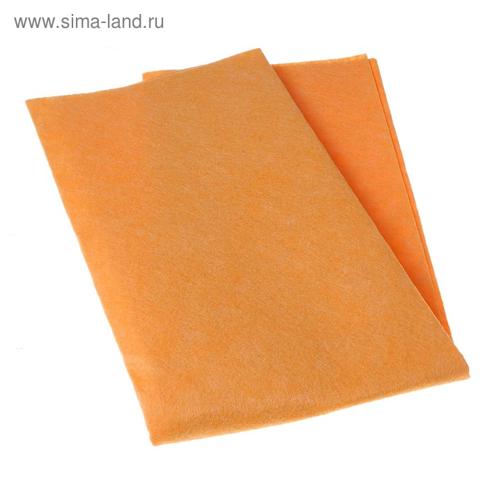 Салфетка бытовая для пола «Универсальная», 50×60 см, вискоза, цвет оранжевый