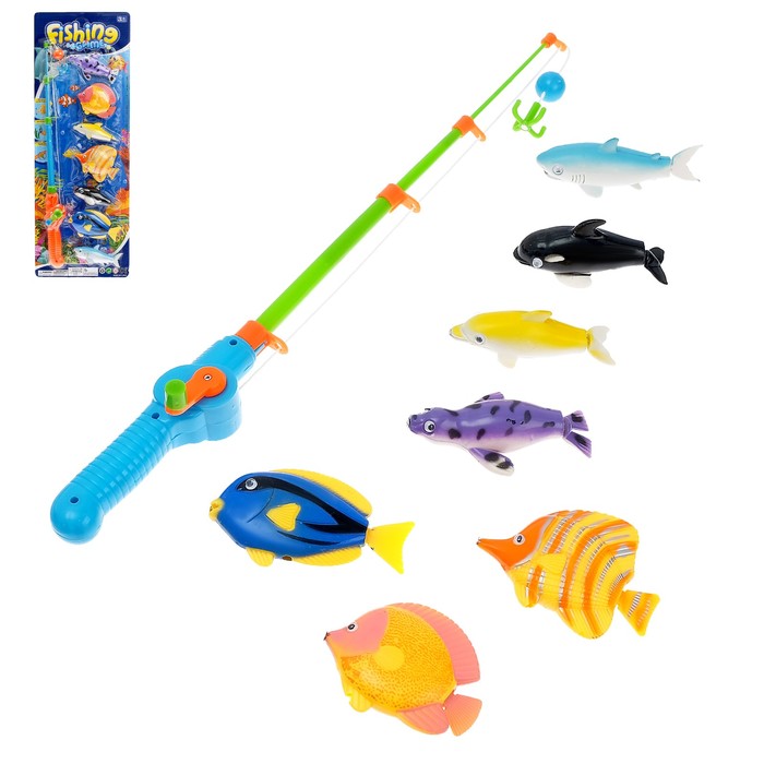 Рыбалка "Охота на рыбок": 7 рыбок, 1 удочка