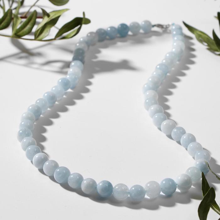 

Бусы шар №8 "Аквамарин", 45см