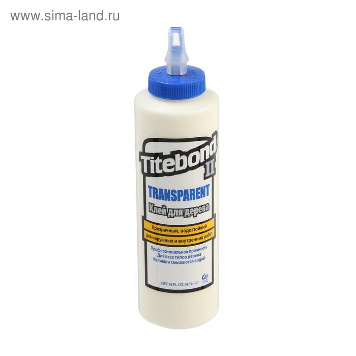 Клей столярный Titebond Premium II Wood Glue, D3, влагостойкий, прозрачный, 473 мл