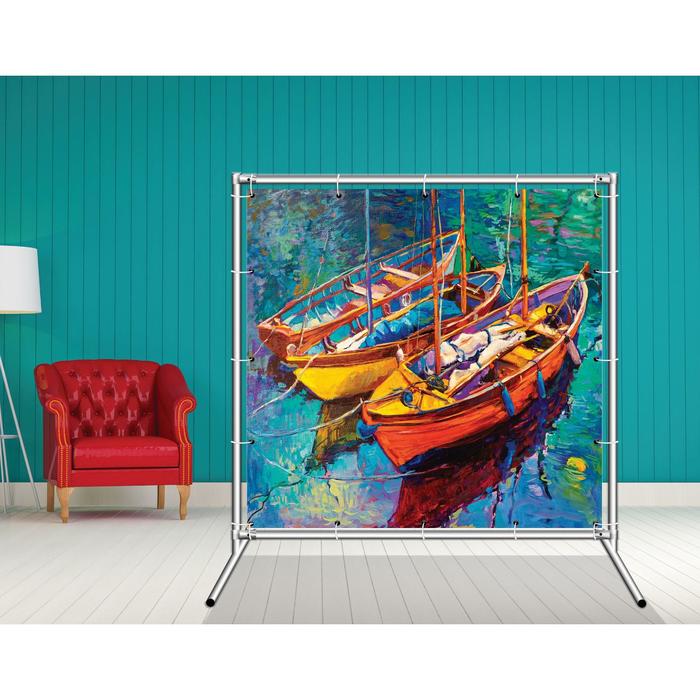 Стенд-ширма «Краски лета», 155 × 158 см, односторонняя, металл хром, баннерная ткань