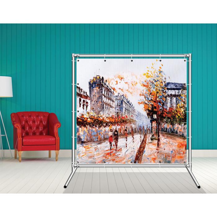 Стенд-ширма «Осень в сентябре», 155 × 158 см, односторонняя, металл хром, баннерная ткань