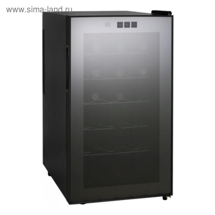 Винный шкаф VIATTO VA-JC48, 500 Вт, 5 полок, 18 бутылок, +12 до +18 °C, чёрный
