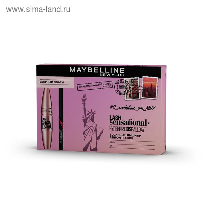 фото Подарочный набор maybelline: тушь для ресниц lash sensational и лайнер для глаз