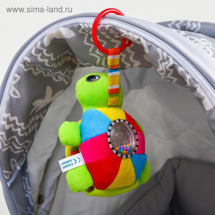 фото Подвеска музыкальная мягкая «морская черепаха», с погремушкой, шуршалкой canpol babies