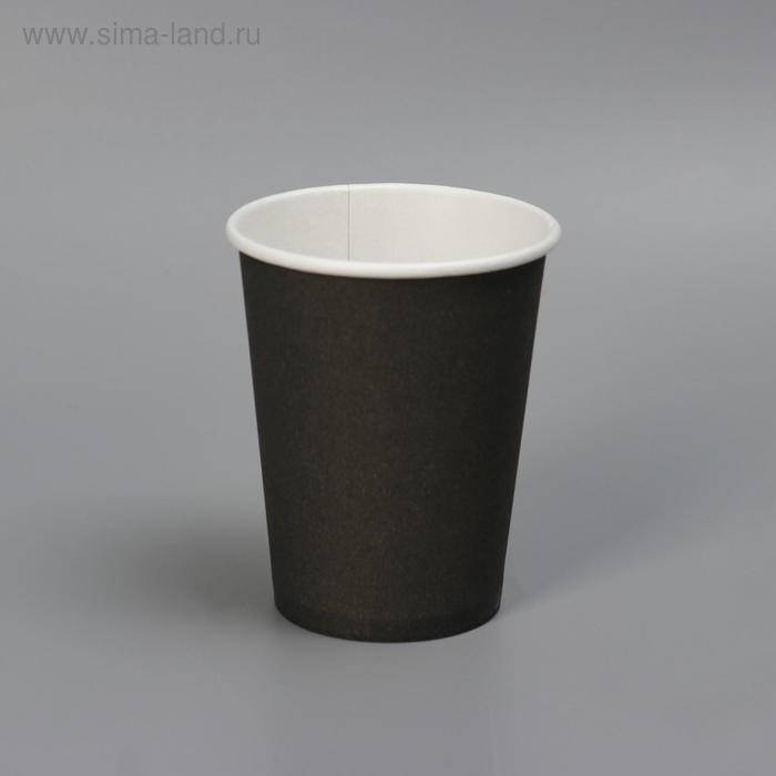 стакан бумажный с рисунком кофе для горячих напитков 160 мл диаметр 70 мм Стакан бумажный Черный, для горячих напитков, 180 мл, диаметр 70 мм