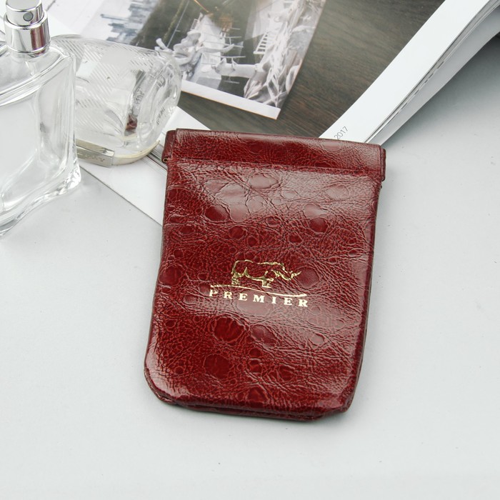 Ключница, система "pak-pak", кольцо, цвет бордовый