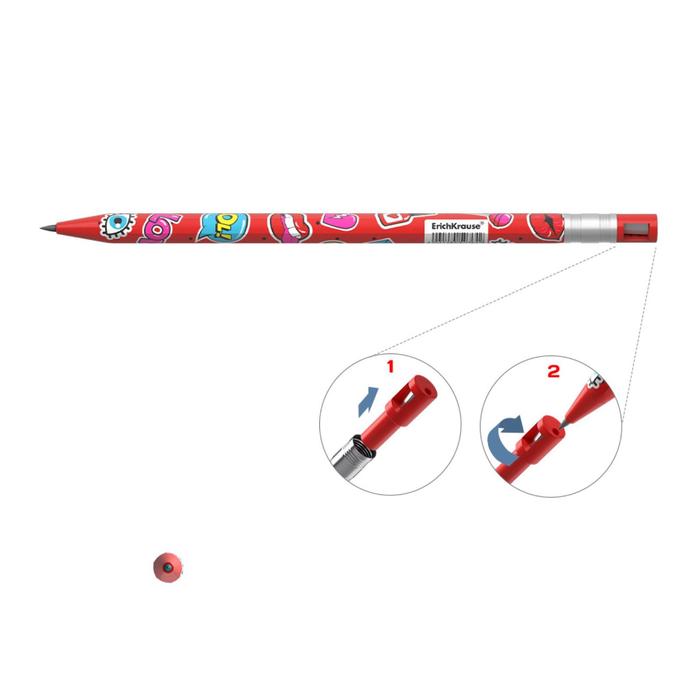 

Карандаш механический НВ, 2,0 мм, ErichKrause ColorTouch Sweet love, с точилкой, корпус " Soft-touch" с дизайном