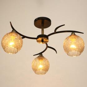 

Люстра 39401/3 3х60Вт Е27, черный/бронза, 55х28,5 см