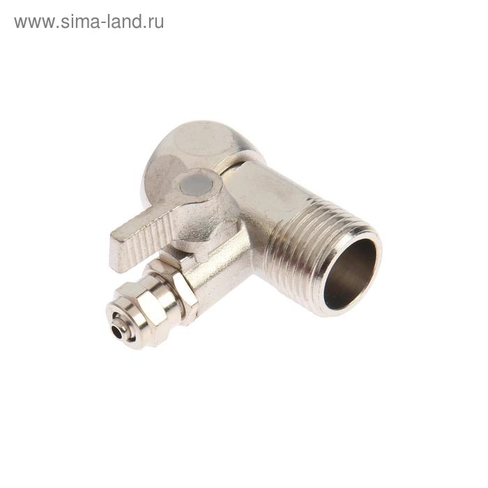 

Тройник с краном ITA F9007, 1/2"/1/2"/1/4", латунь, хром