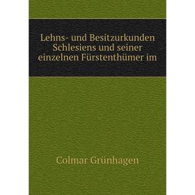 

Книга Lehns- und Besitzurkunden Schlesiens und seiner einzelnen Fürstenthümer im