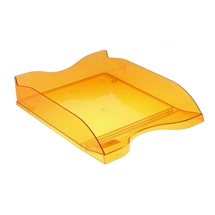 Лоток для бумаг горизонтальный "Люкс", тонированный оранжевый Манго