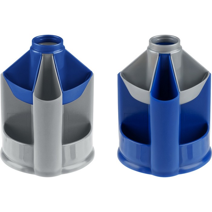 Настольная подставка-органайзер Mini Desk вращающийся, без наполнения, серый металлик, тёмно-синий, микс