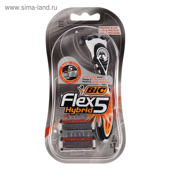 фото Набор bic 5 flex hybrid бритва + 2 кассеты с 5 лезвиями