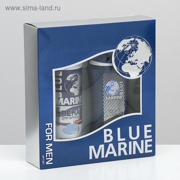 фото Подарочный набор blue marine шампунь 250 мл + пена для бритья 200 мл festiva