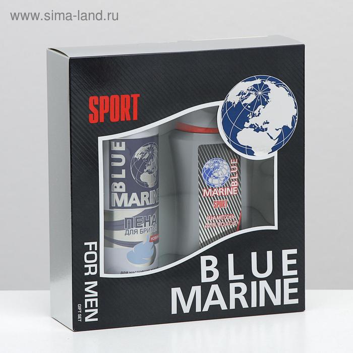 фото Подарочный набор blue marine sport шампунь 250 мл + пена для бритья 200 мл festiva