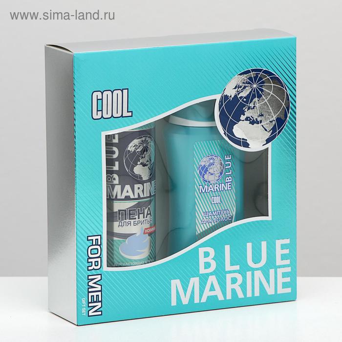 фото Подарочный набор blue marine cool шампунь 250 мл + пена для бритья 200 мл festiva