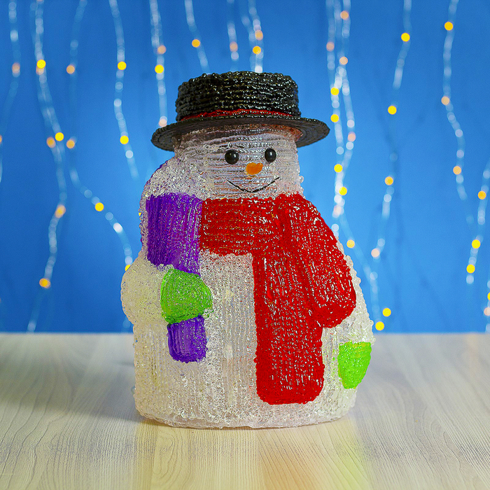 Фигура акрил. "Снеговик" 28х18 см, 20 LED, 240V БЕЛЫЙ