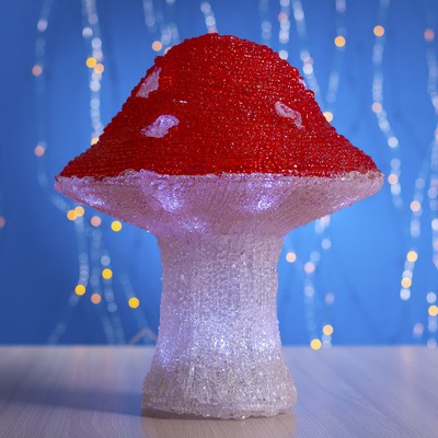 Фигура акрил. "Мухомор большой" 30х25см, 30 LED, 240V БЕЛЫЙ