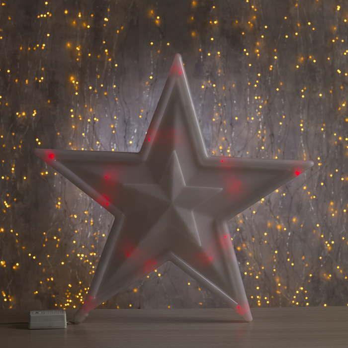 Фигура "Звезда" d-40 см, , 30 LED, 220V, контрол. 8р. КРАСНЫЙ 676360