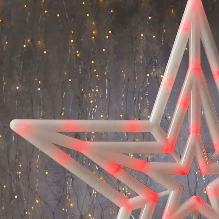 Фигура "Звезда" d-60 см, , 30 LED, 220V, контрол. 8р. КРАСНЫЙ