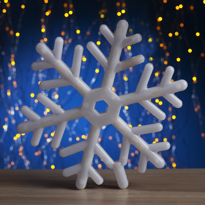 Фигура "Снежинка" d=25 см, пластик, 30 LED, 220V, контрол. 8р. БЕЛЫЙ