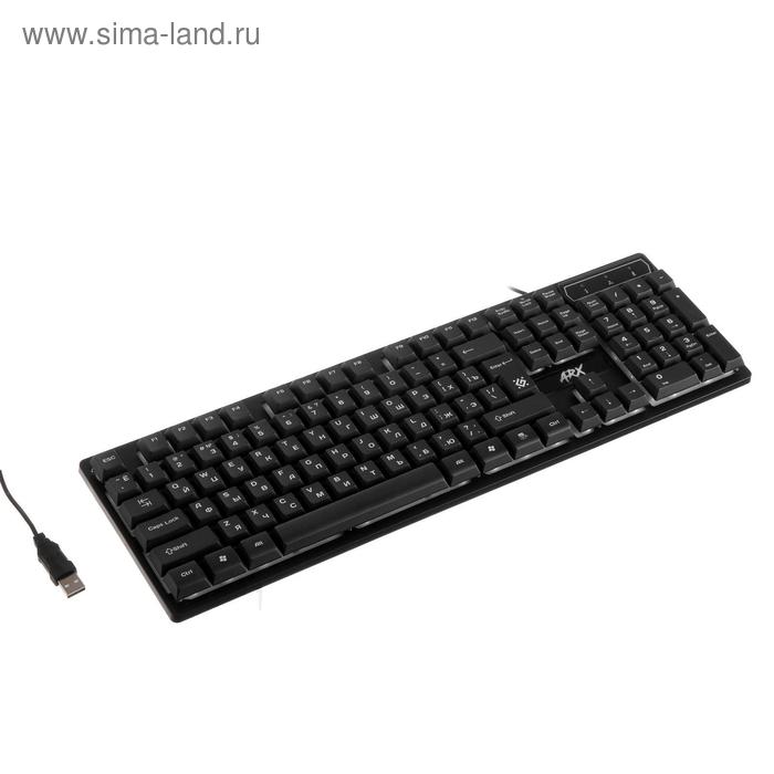 Клавиатура Defender Arx GK-196L игровая проводная подсветка 104 клавиши USB чёрная 72900₽