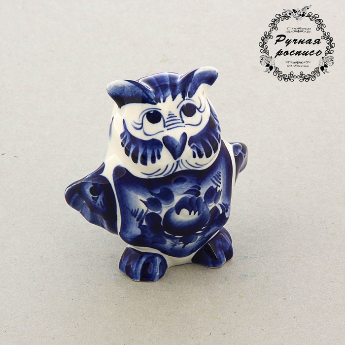 Сувенир «Сова», большая, гжель