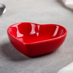 Соусник Доляна «Сердце», 7,5×7 см, цвет красный
